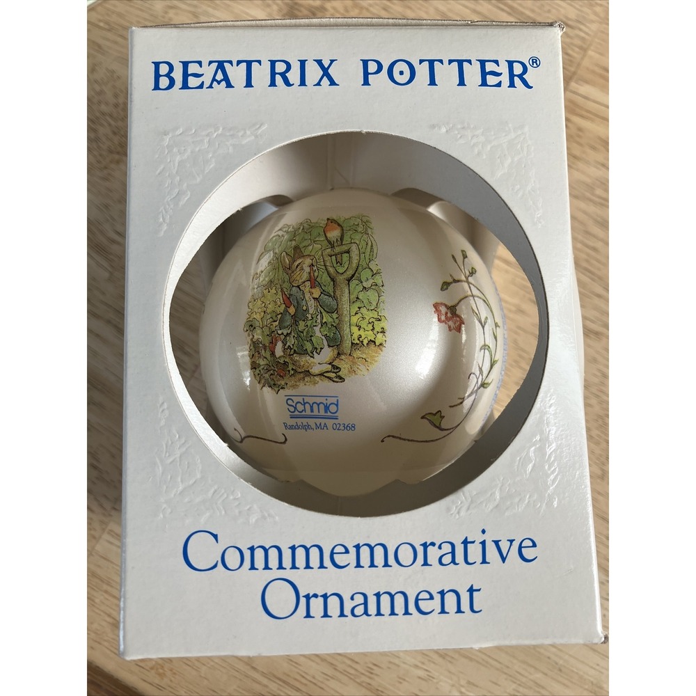 BEATRIX POTTER Schmid Keepsake 1993 PETER‎ RABBIT Glass Ball CHRISTMAS ORNAMENT
